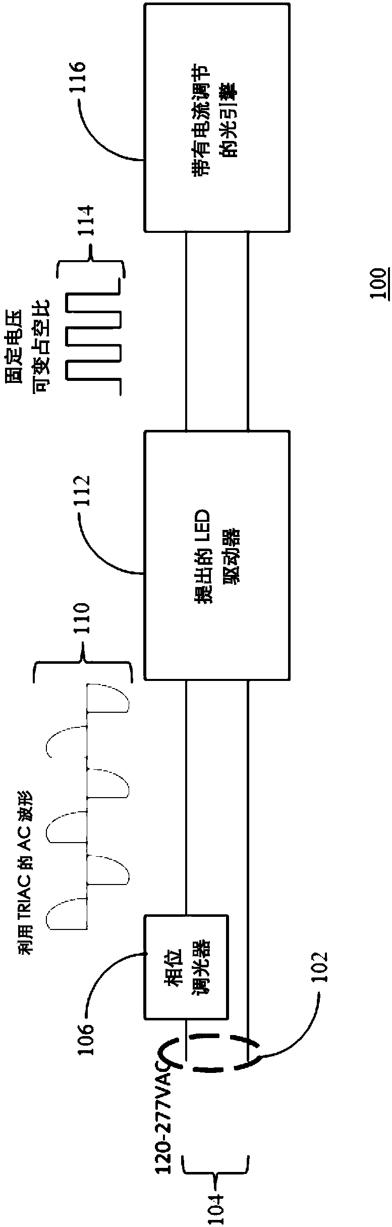 Constant voltage output AC phase dimmable LED driver