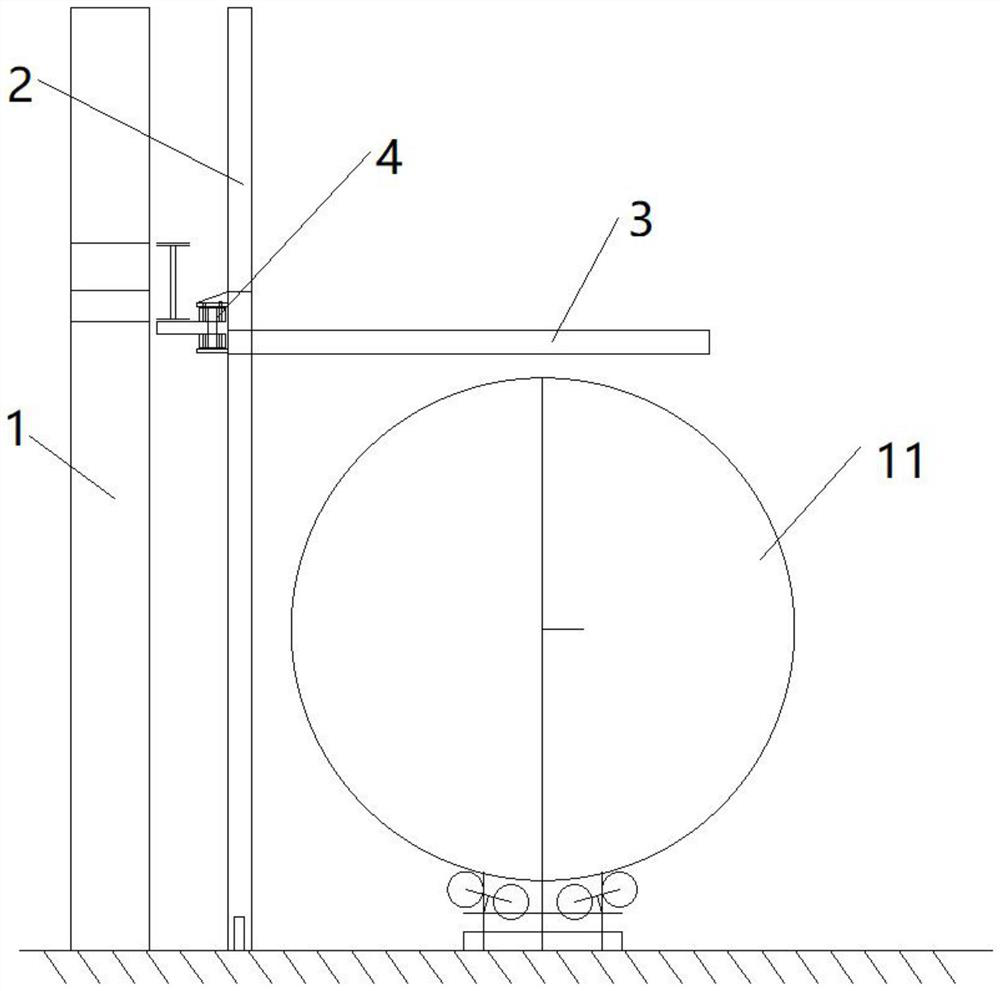 Wind tower transition section welding rotating equipment