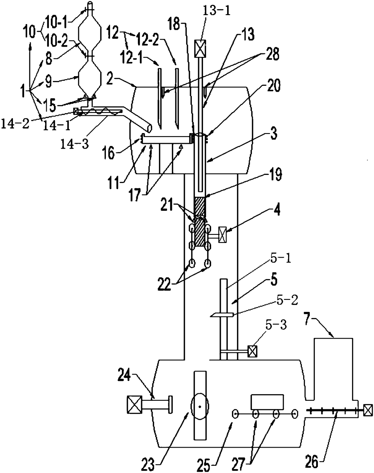 Titanium and titanium alloy short-process preparation device and method