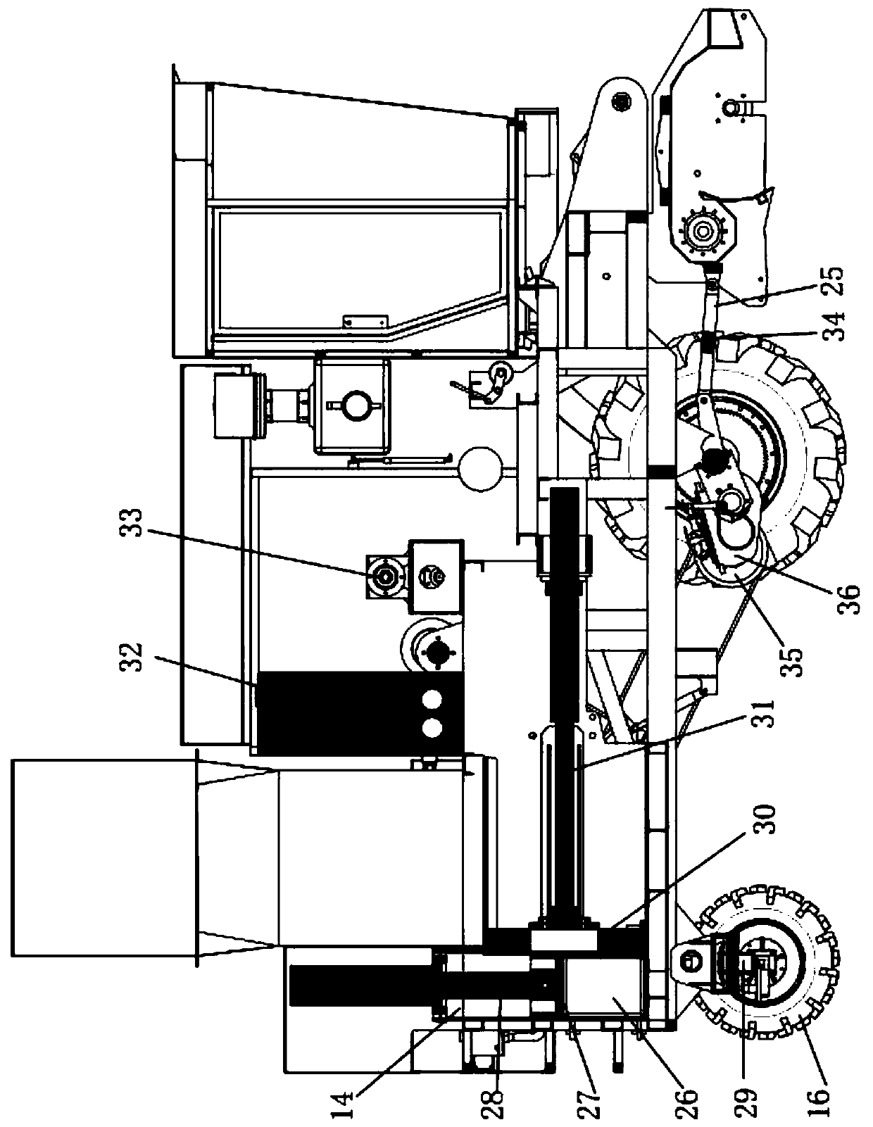 Self-propelled straw-picking and feed-baling machine