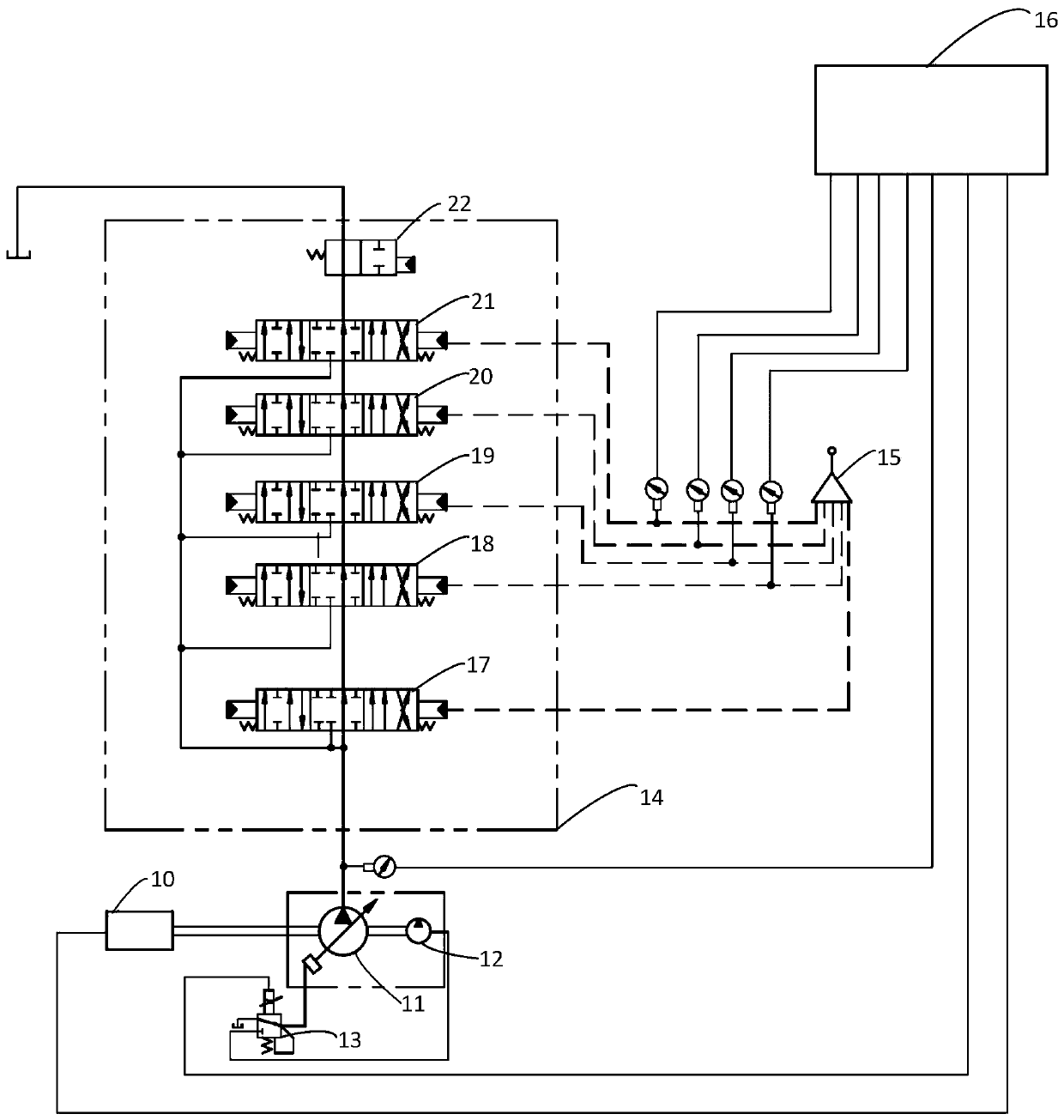 Hydraulic excavator control system and method