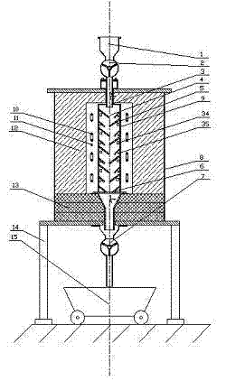 Granular material multilayer calcining furnace and calcining method