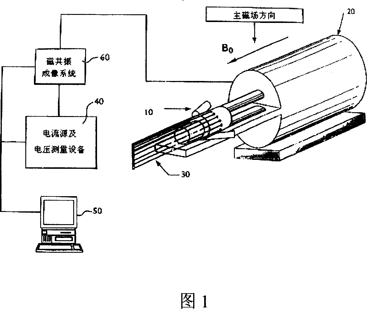 Magnetically resonant and electric impedance tomographic imaging method