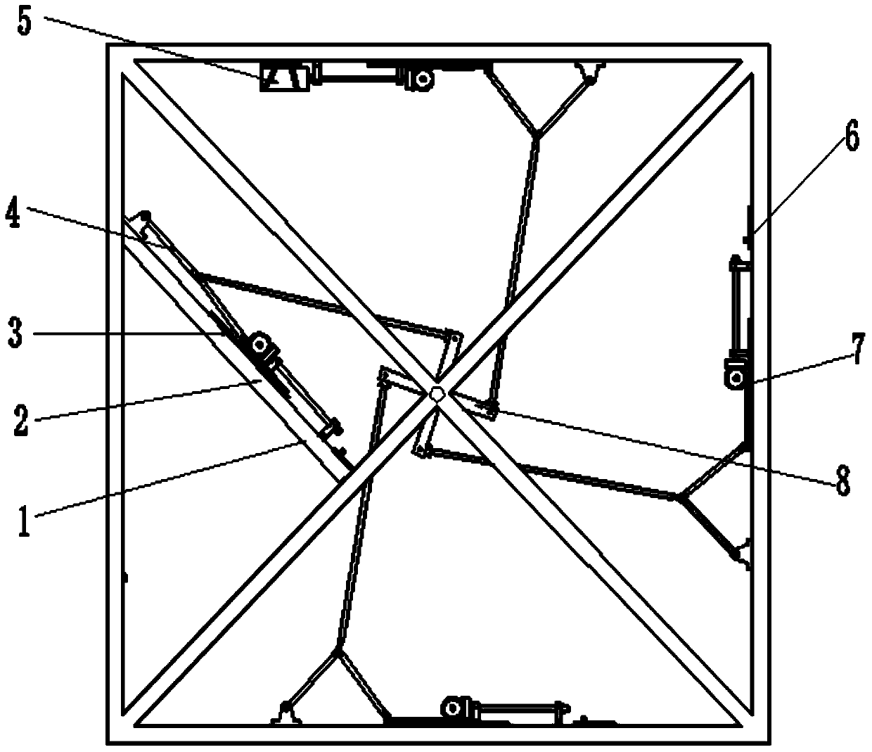 One-open-door three-closed-door four-door space device