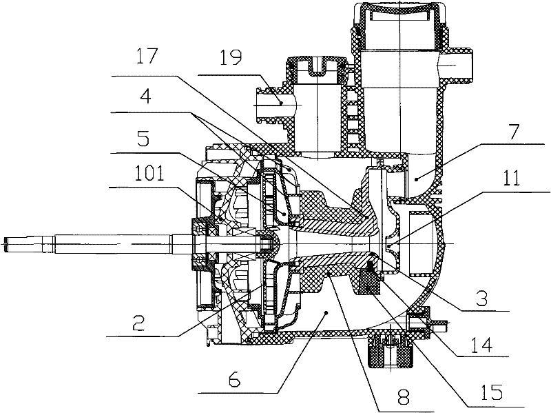 Frost crack prevention water pump