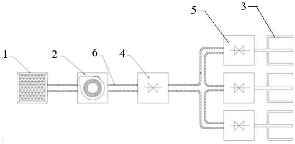 Method and system for blowing off floating ice in ballast water tank through hot air of marine engine room