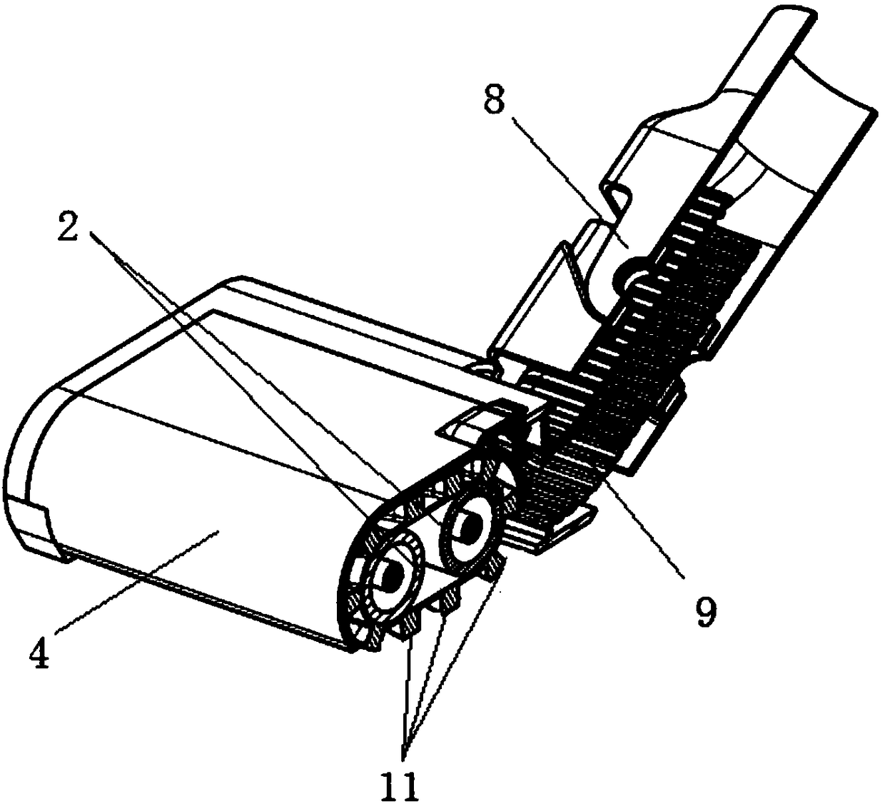 Rolling brush and dust collector with rolling brush