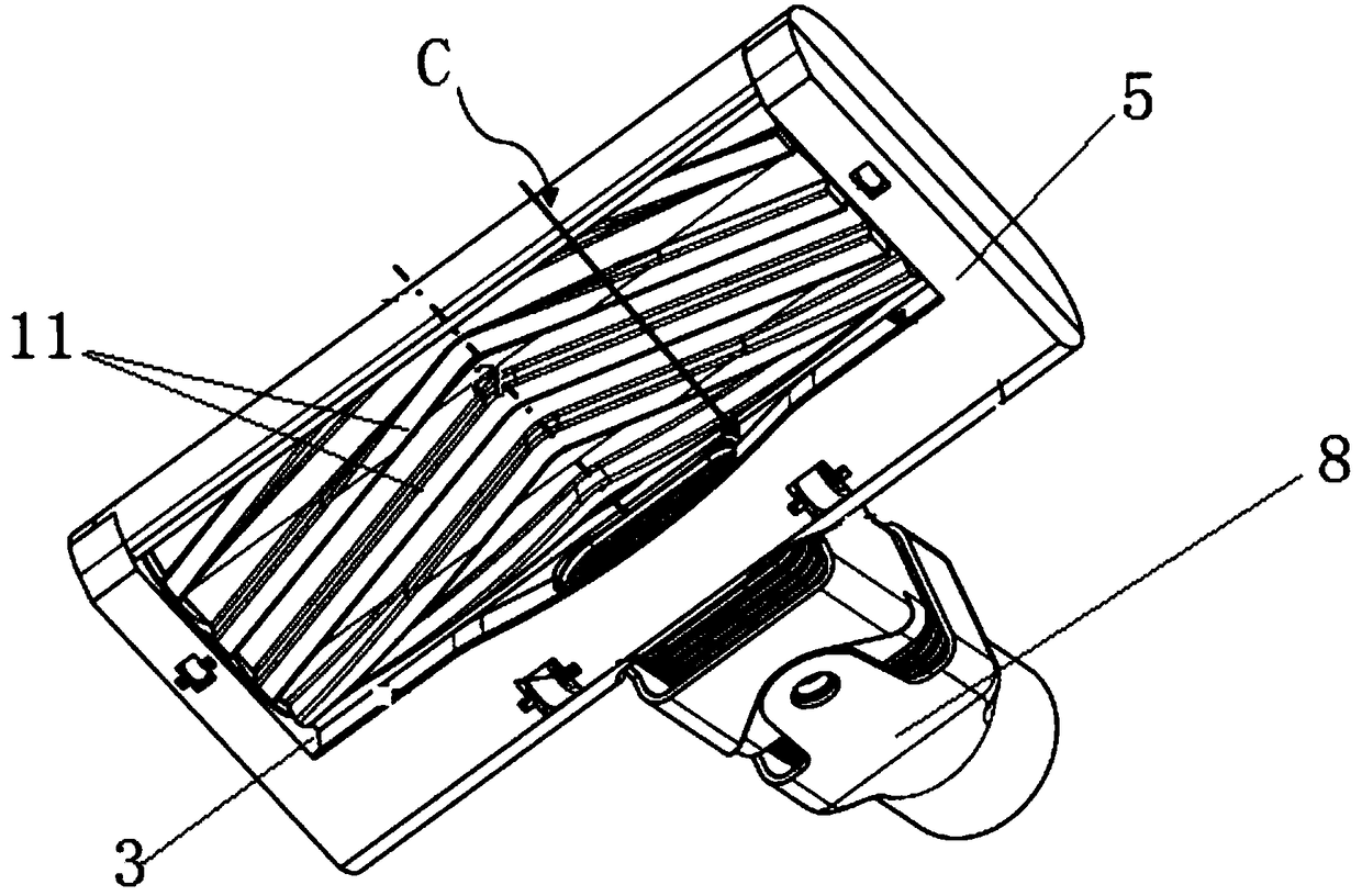 Rolling brush and dust collector with rolling brush