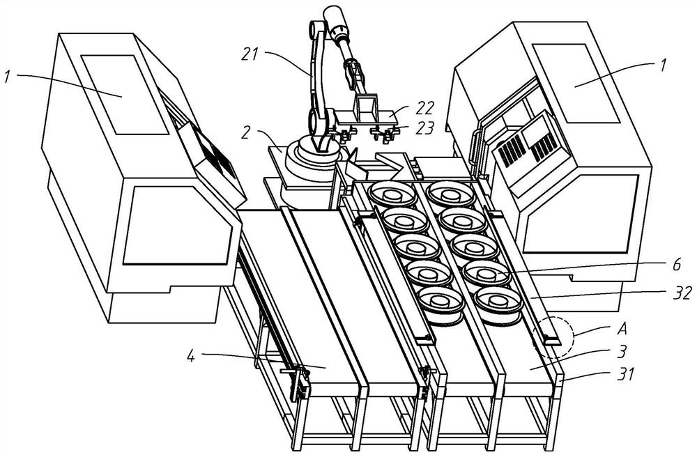 Automatic precise milling machine machining and feeding and discharging device