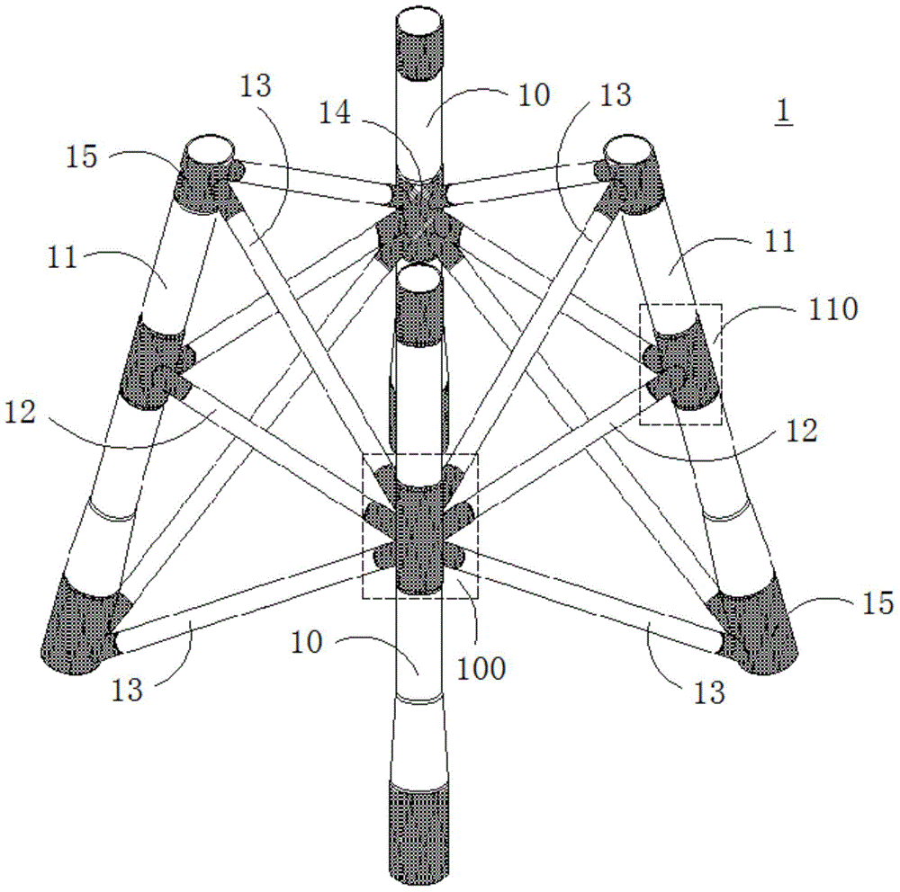 Guide pipe frame, guide pipe frame foundation platform and guide pipe frame construction method