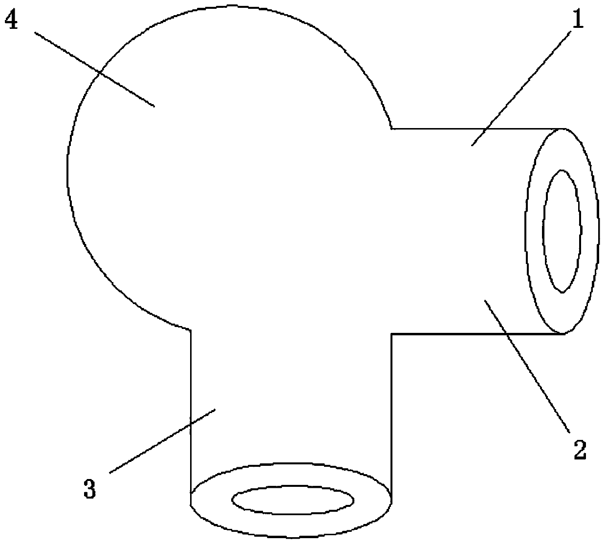 Bent pipe capable of preventing high-speed fluid impacting