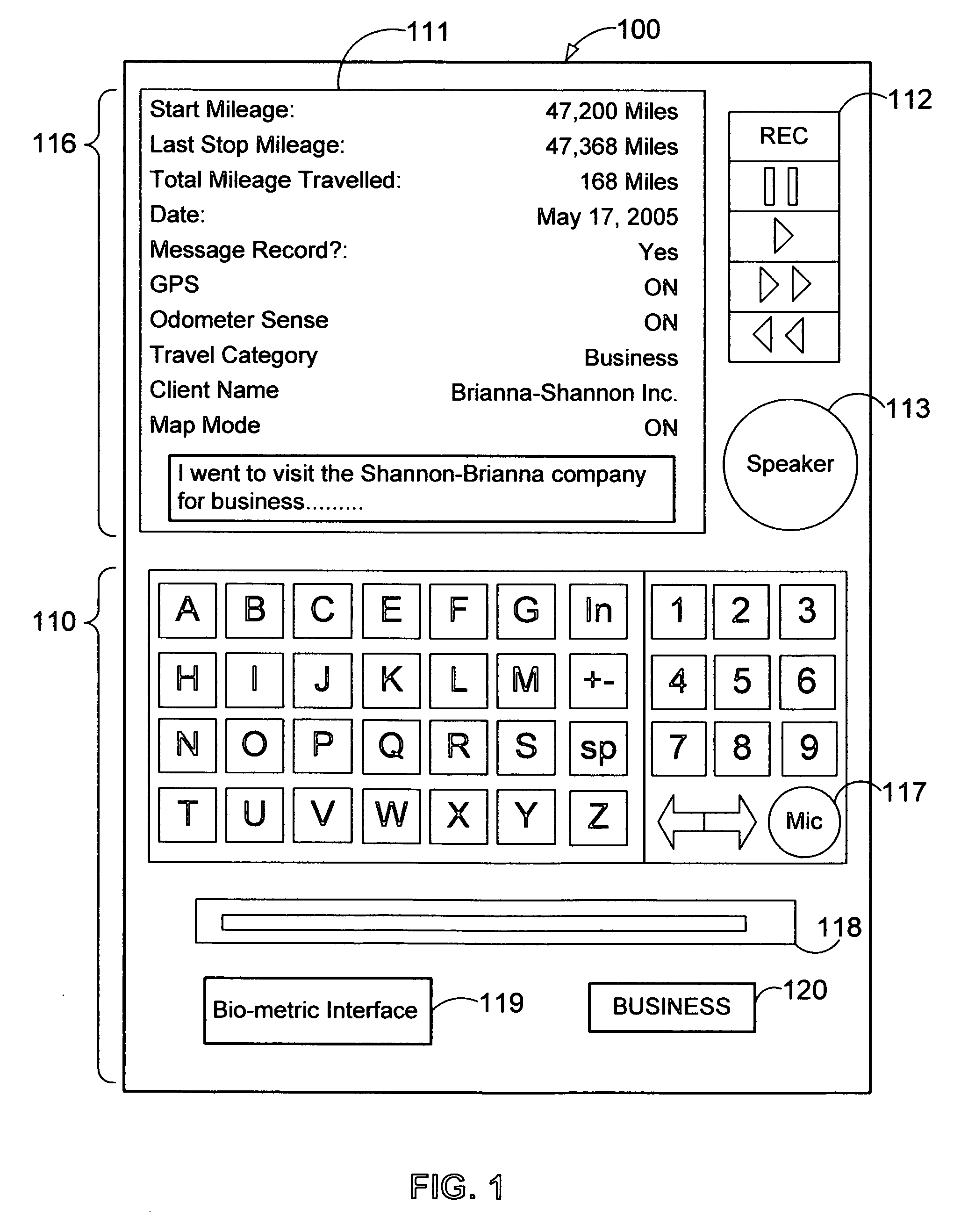 Apparatus and method for tracking vehicle travel and expenditures