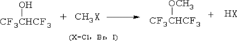 Preparation method of hexafluoroisopropyl methyl ether