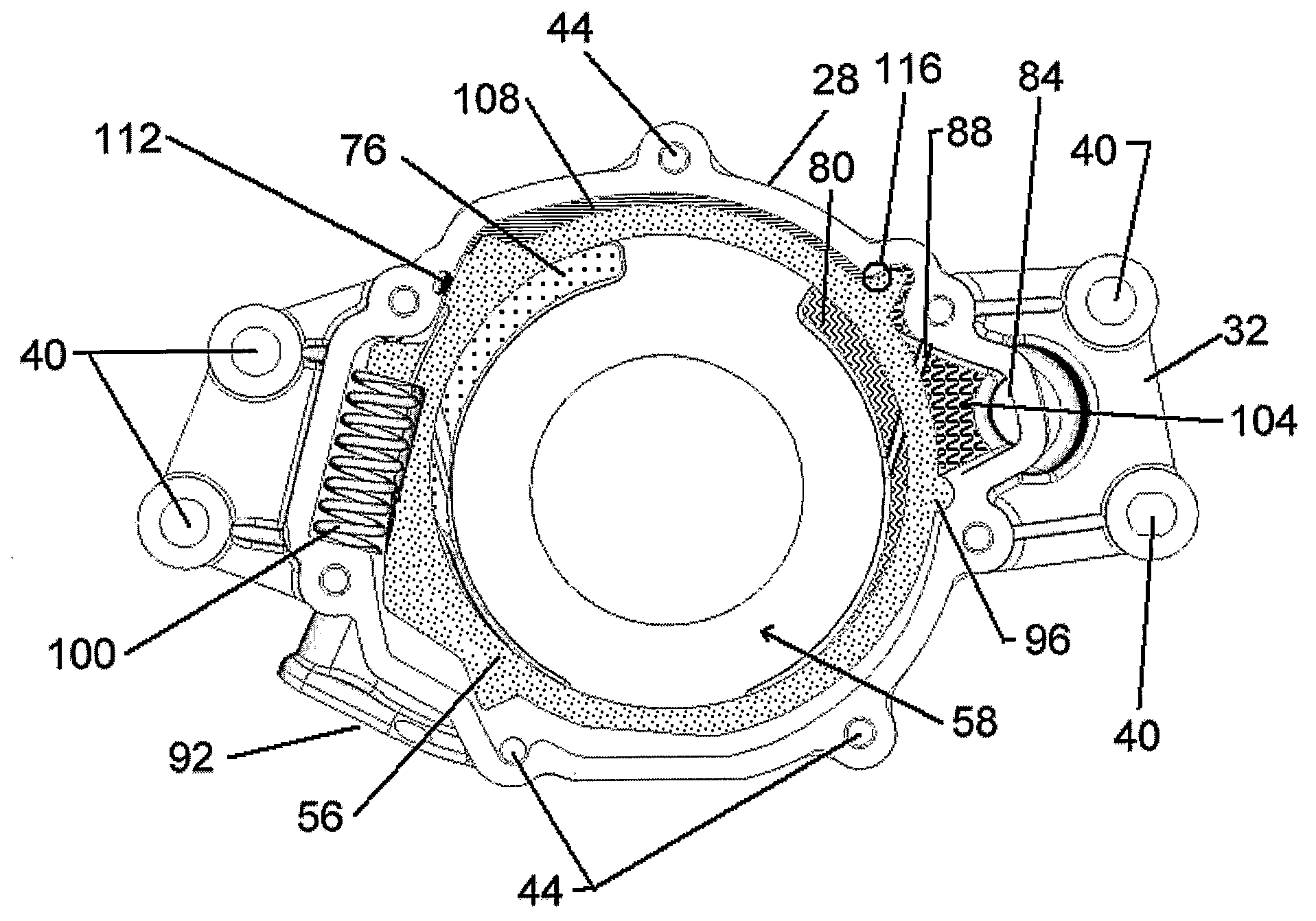 Vane pump using line pressure to directly regulate displacement