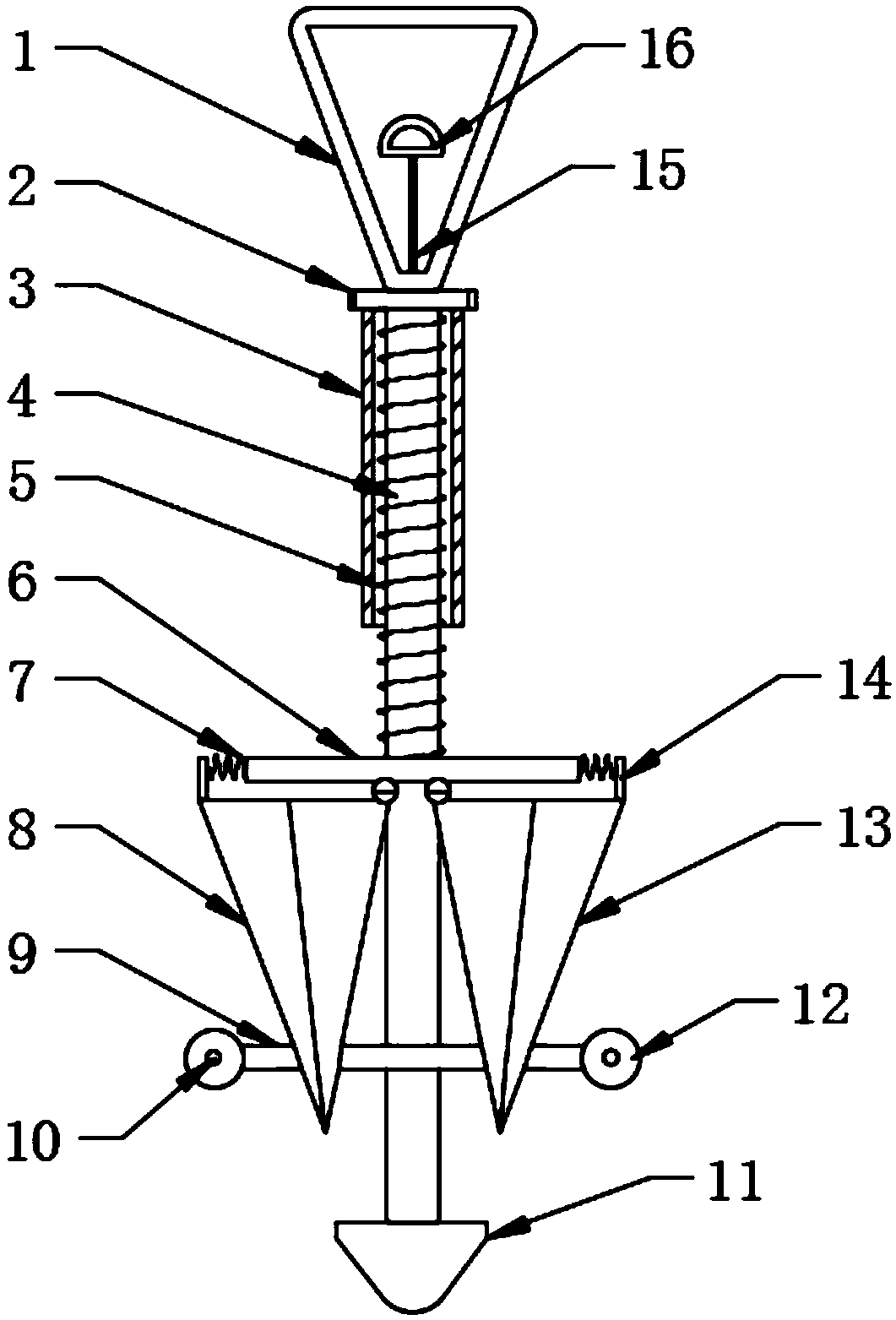 Shovel convenient for transplantation of tree seedling