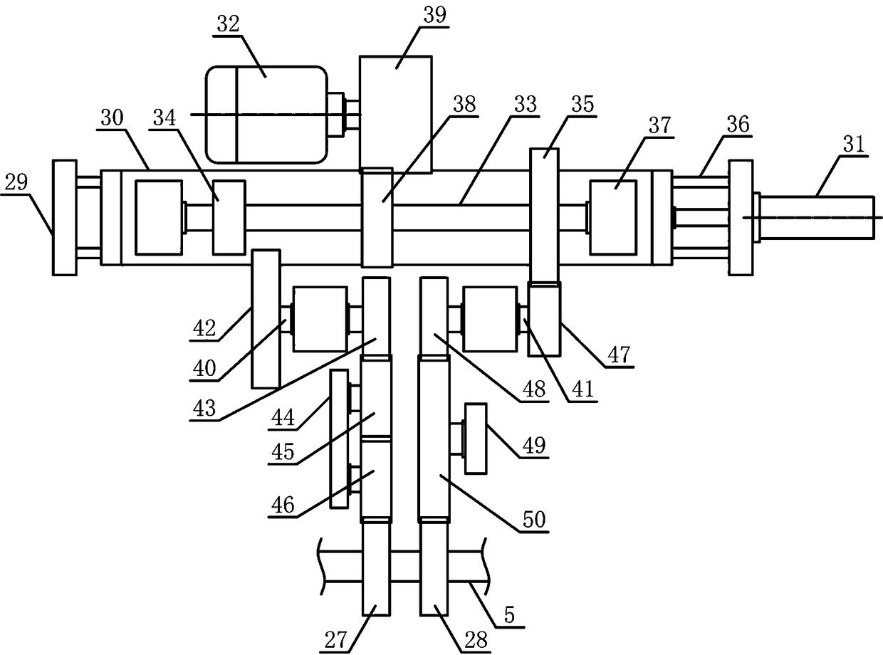 Segmented drafting device for yarn