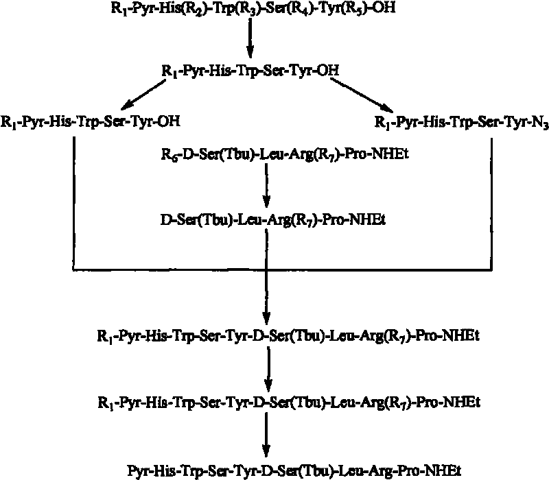 Synthesizing method of buserelin