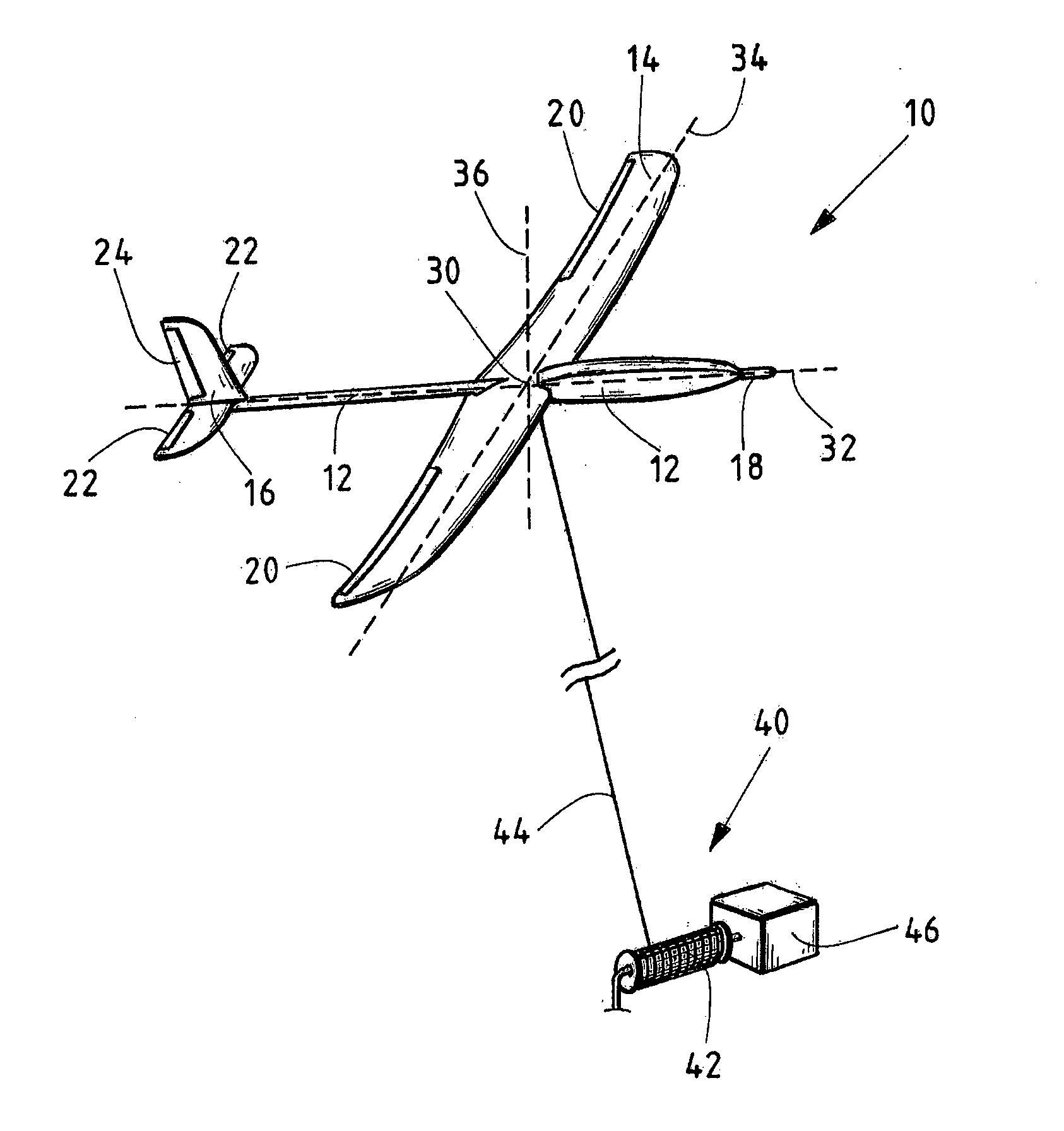 System and method for airborne wind energy production