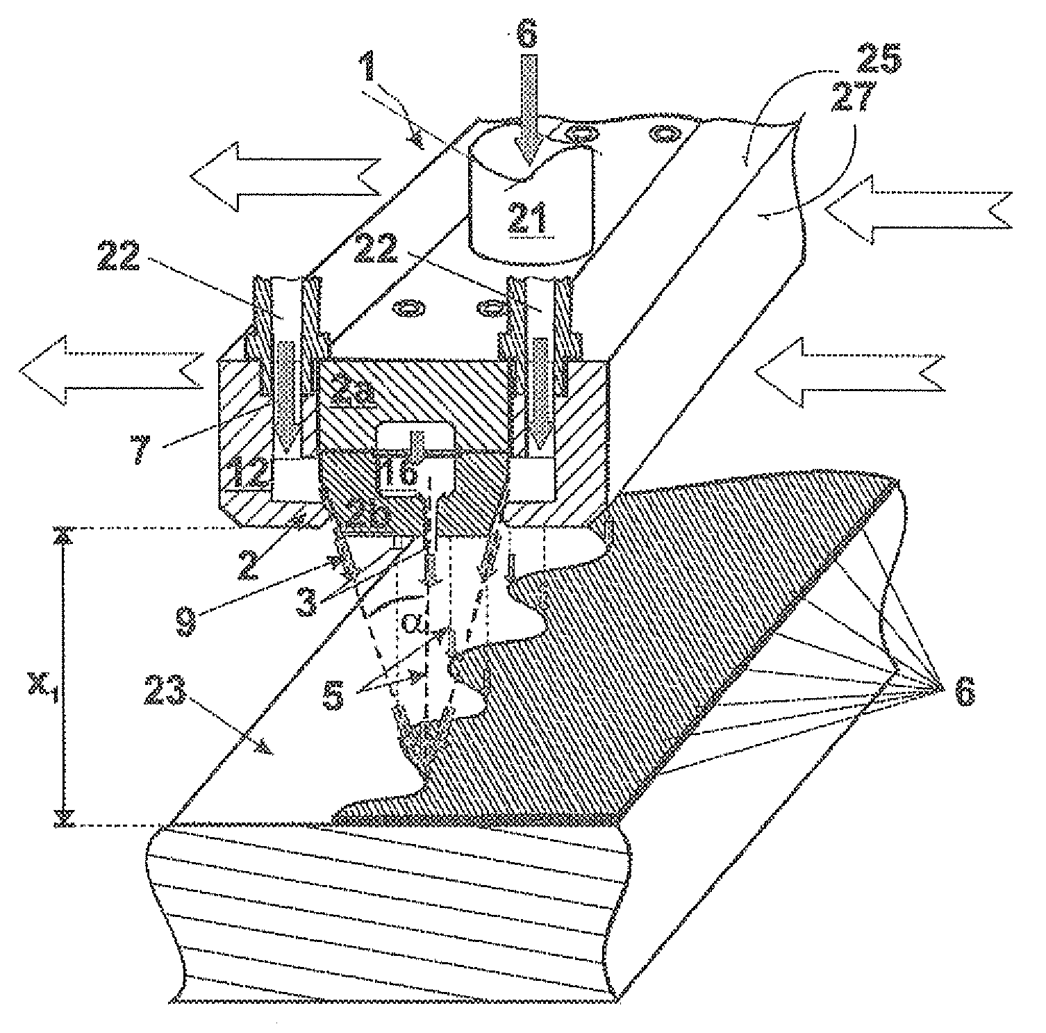 Device for applying adhesive