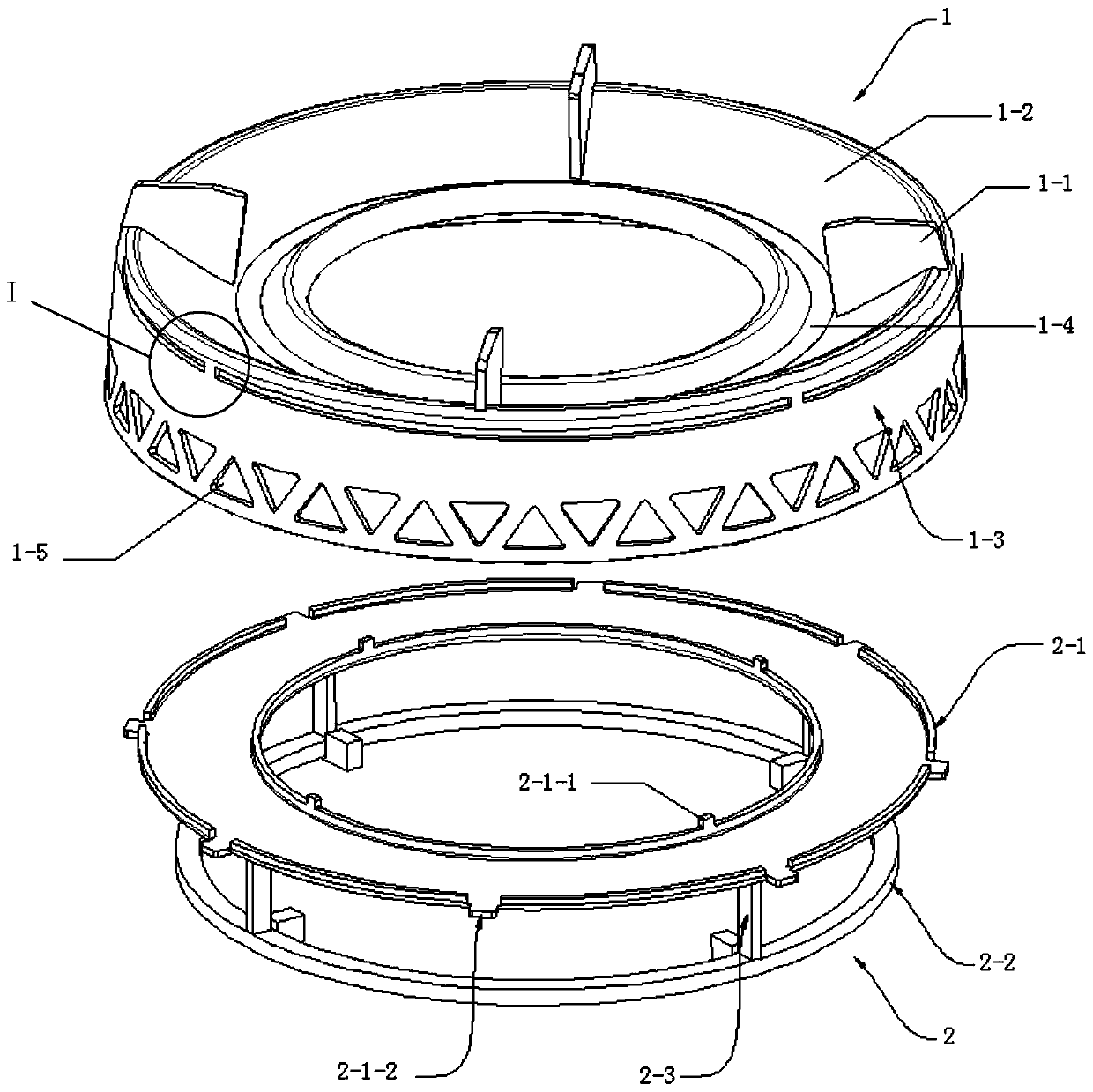 Energy-collecting pot support for improving temperature of gas cooker cavity and gas cooker