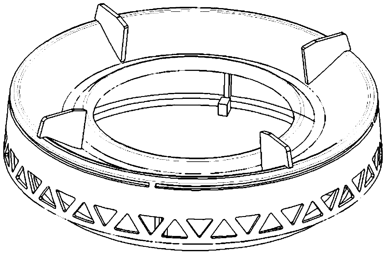 Energy-collecting pot support for improving temperature of gas cooker cavity and gas cooker