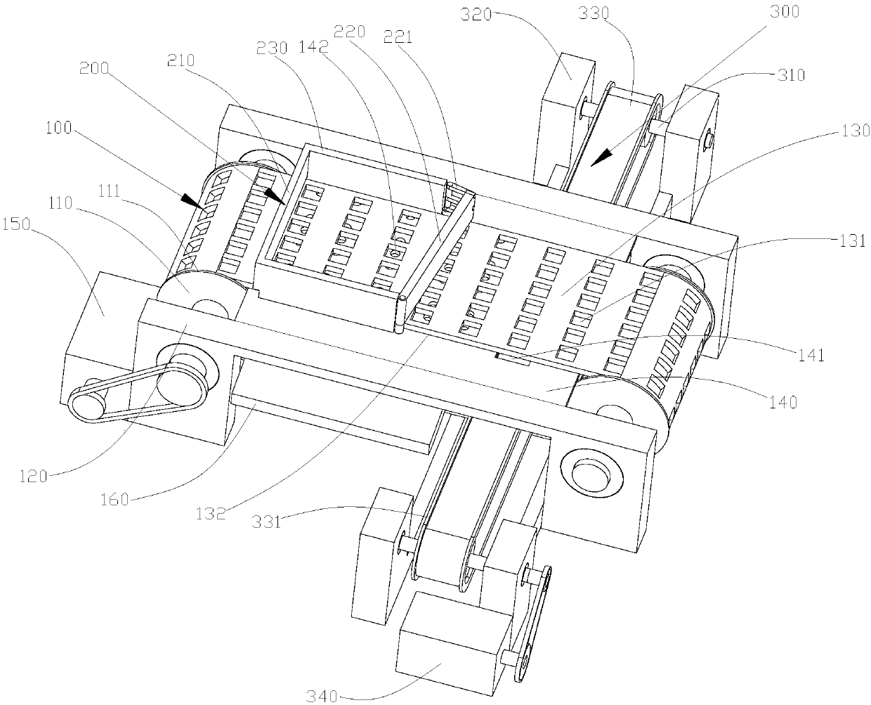 A dough conveying system