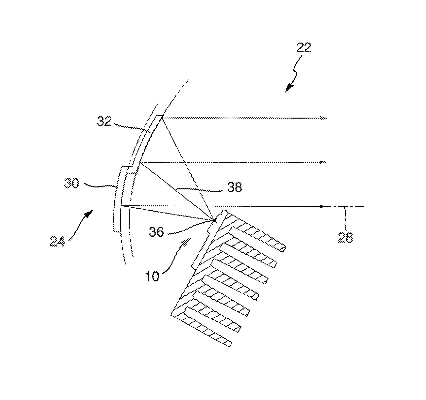 Lamp module for a glare-free motor vehicle high beam