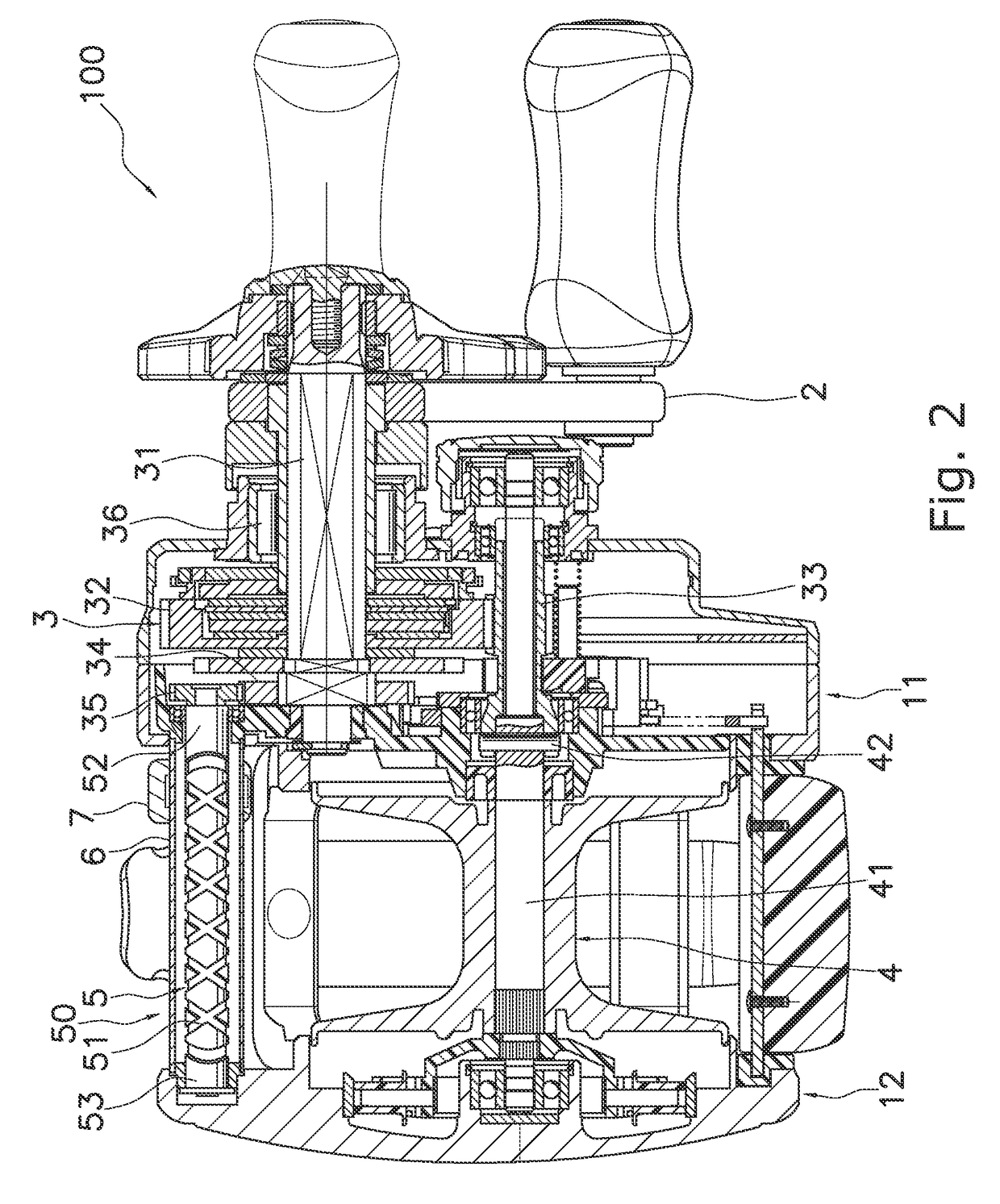 Level winding mechanism for dual-bearing reel