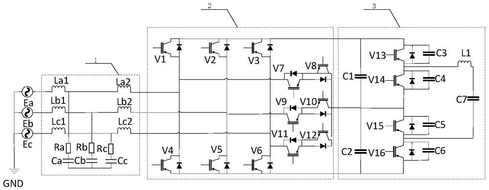 Circuit topology and control method of a high-power charging and discharging system