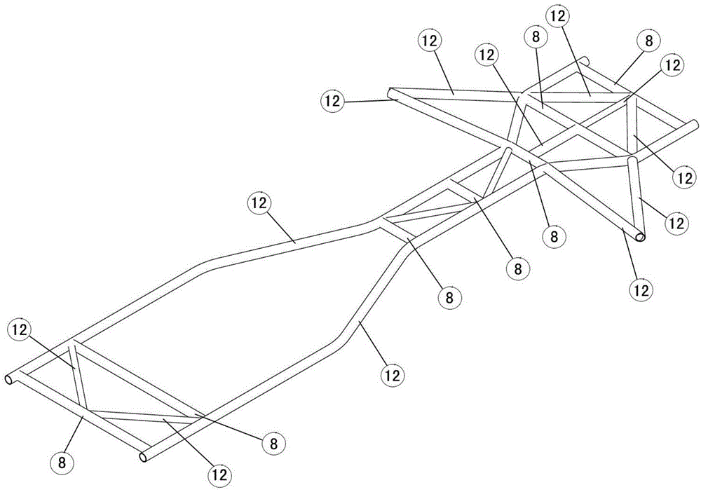 Automobile tubular frame