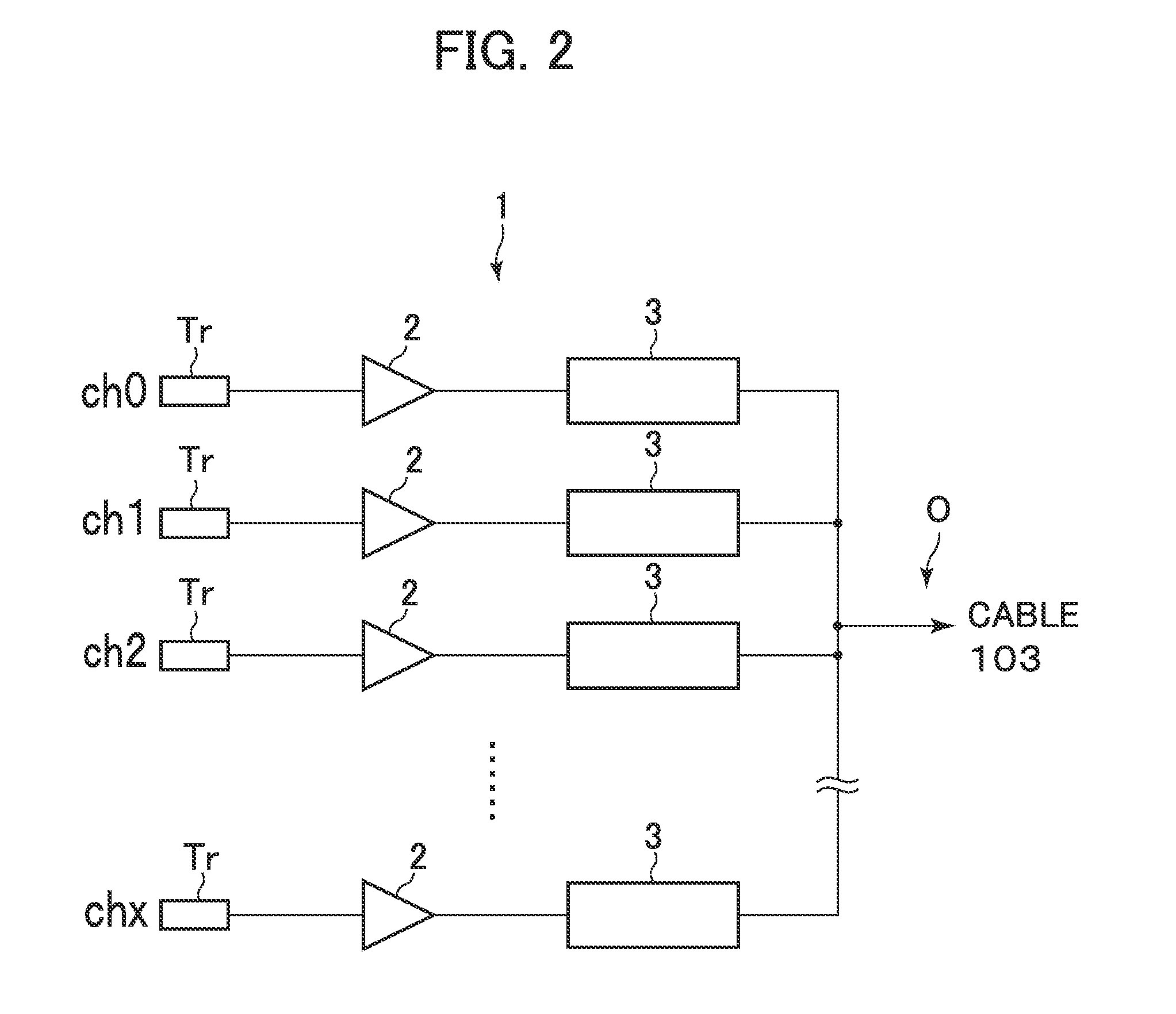 Receiving circuit, ultrasonic probe, and ultrasonic image displaying apparatus