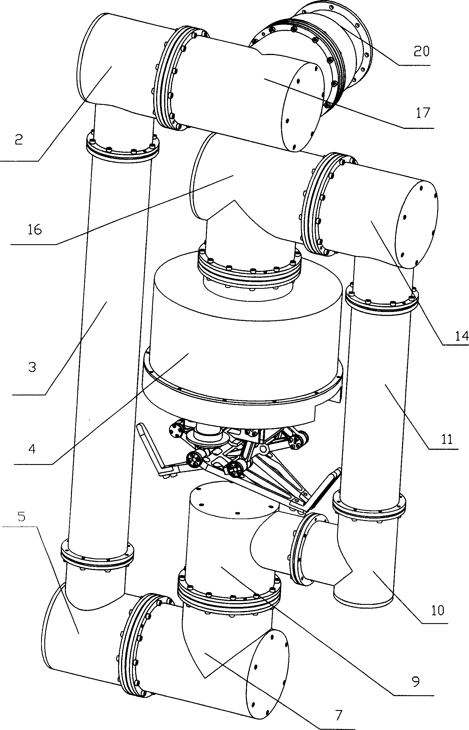 Foldable space manipulator