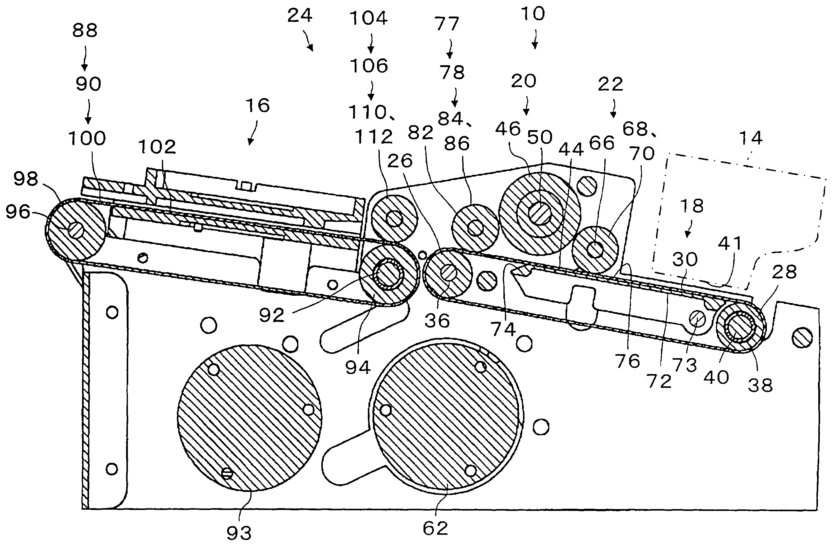 Belt-driven coin separating apparatus