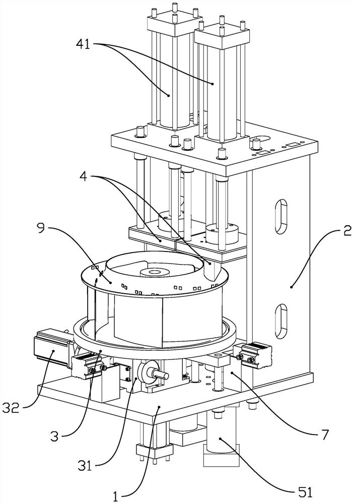 Automatic assembling equipment for blower wheel