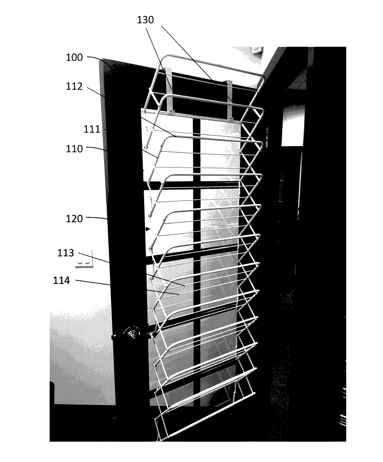 Collapsible hanging shoe rack