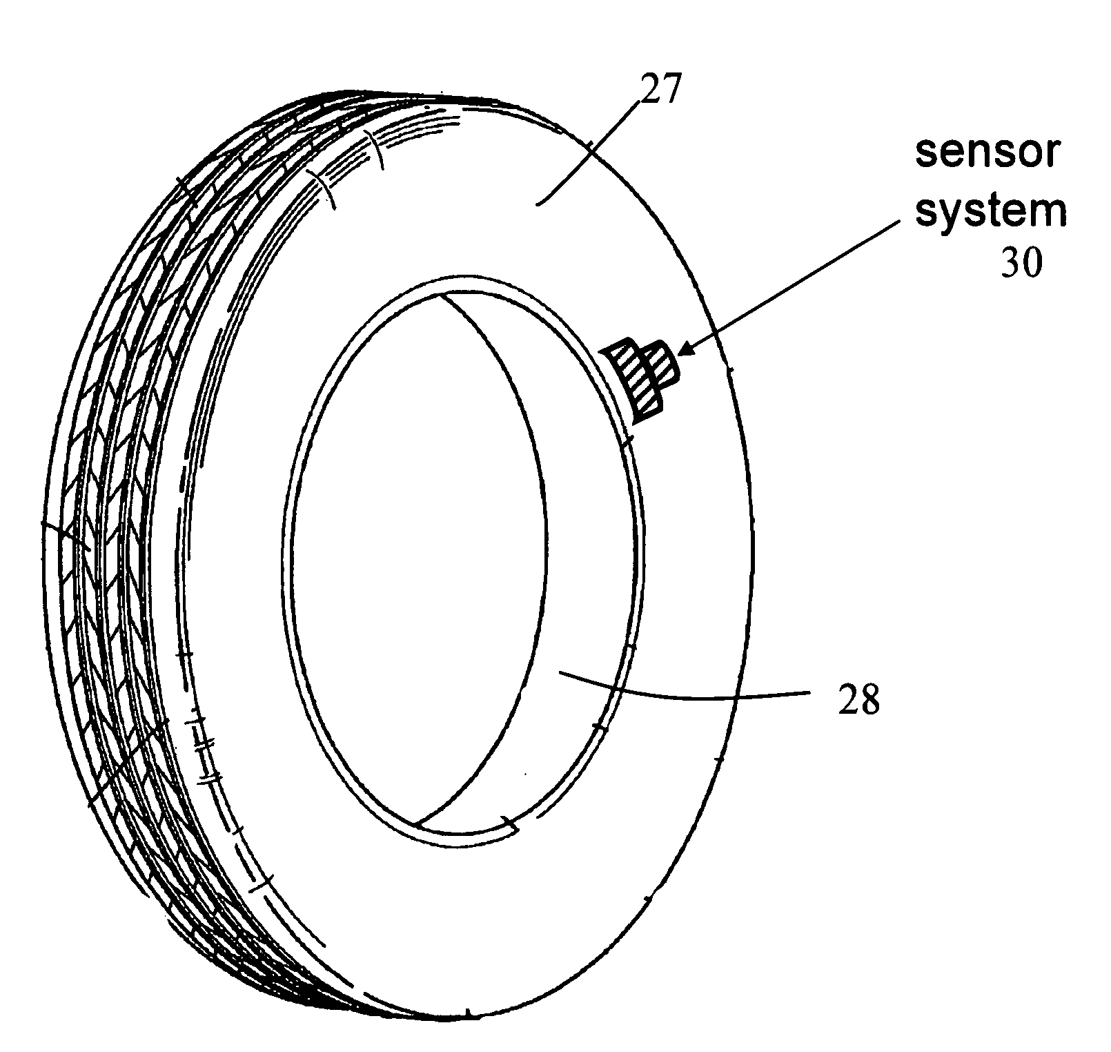 Tire parameter monitoring system with inductive power source