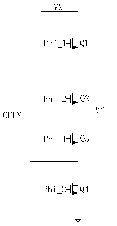 High-conversion efficiency reconfigurable series-parallel switched capacitor voltage converter