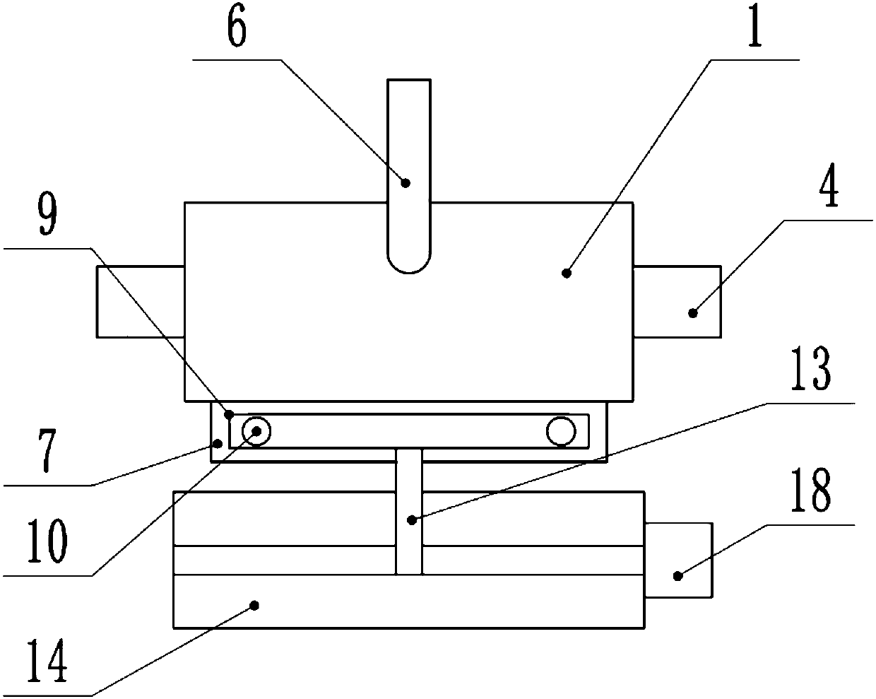 Lead screw and sliding block type cement pavement paving device