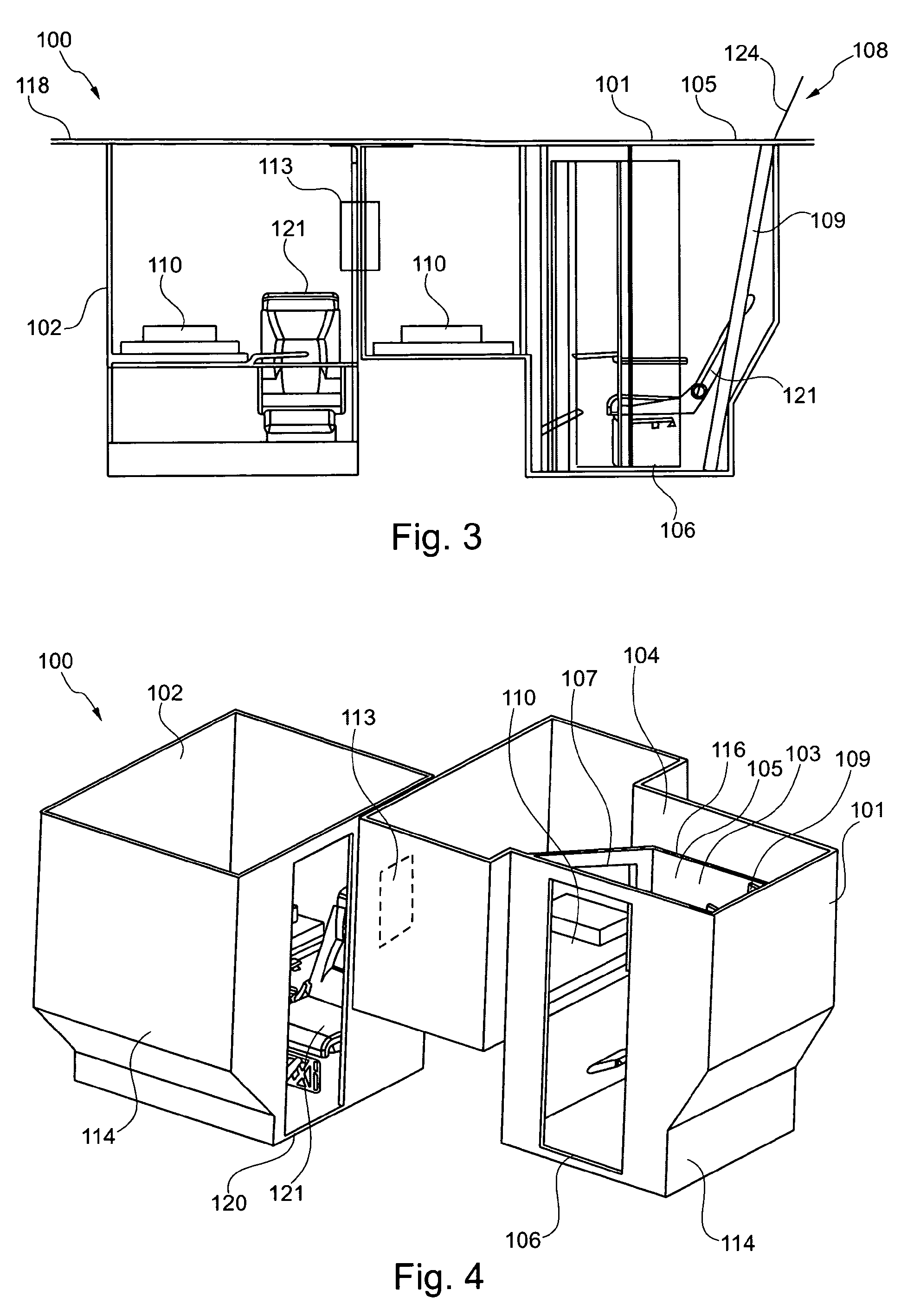 Rest module with a first partial module with direct access to a possible second partial module