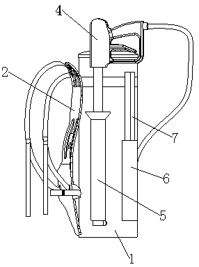 Knapsack dry powder fire extinguishing gun