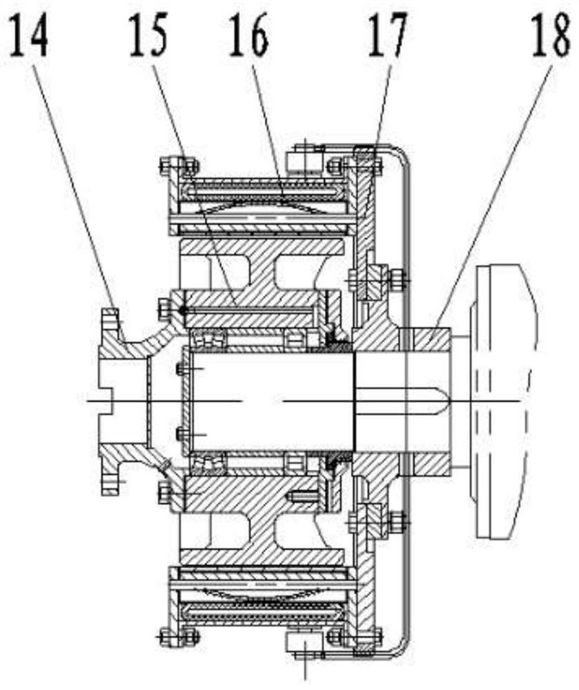 Gear box jointly driven by winch and turntable