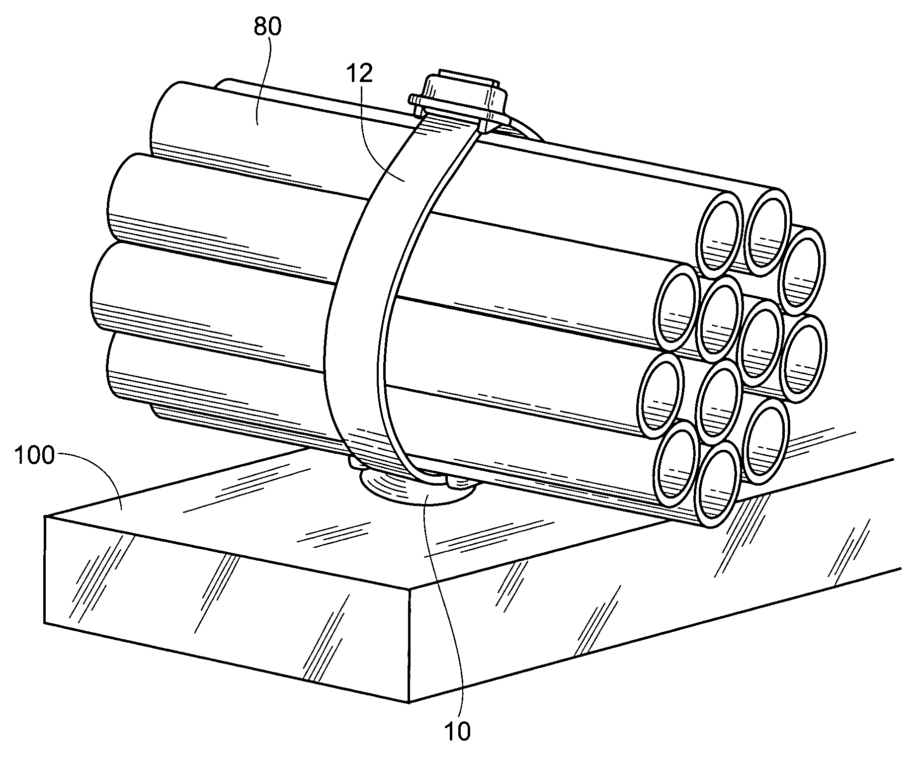 Fir tree mount for cable ties