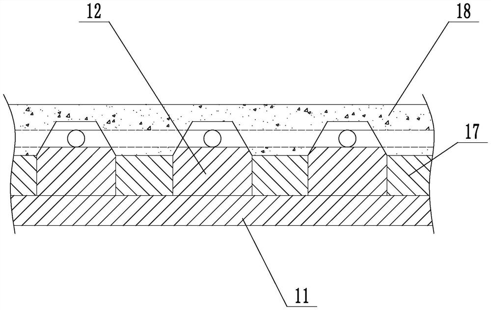 Overhead structure for floor heating installation