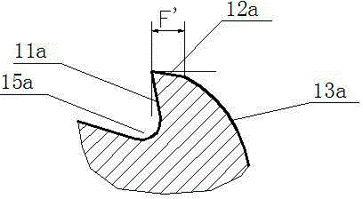 Spiral cut milling cutter with convex shoulder