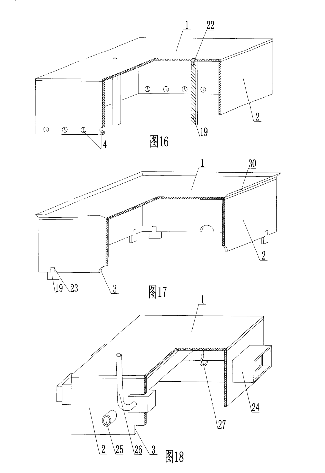 Opening box for concrete structure