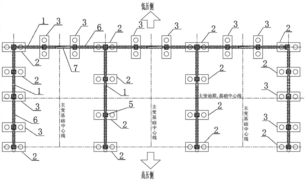 Main transformer U-type noise reduction firewall structure