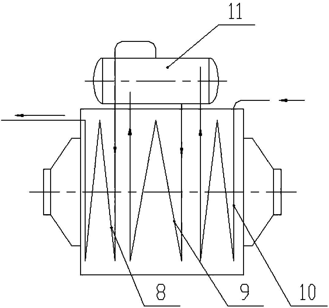 Waste heat recovery overall device for external exhaust of glass annealing furnace