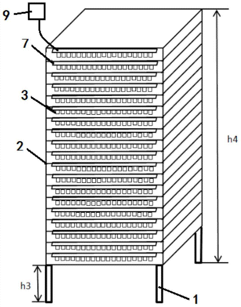 A variable-spectrum tissue culture rack with high light energy utilization