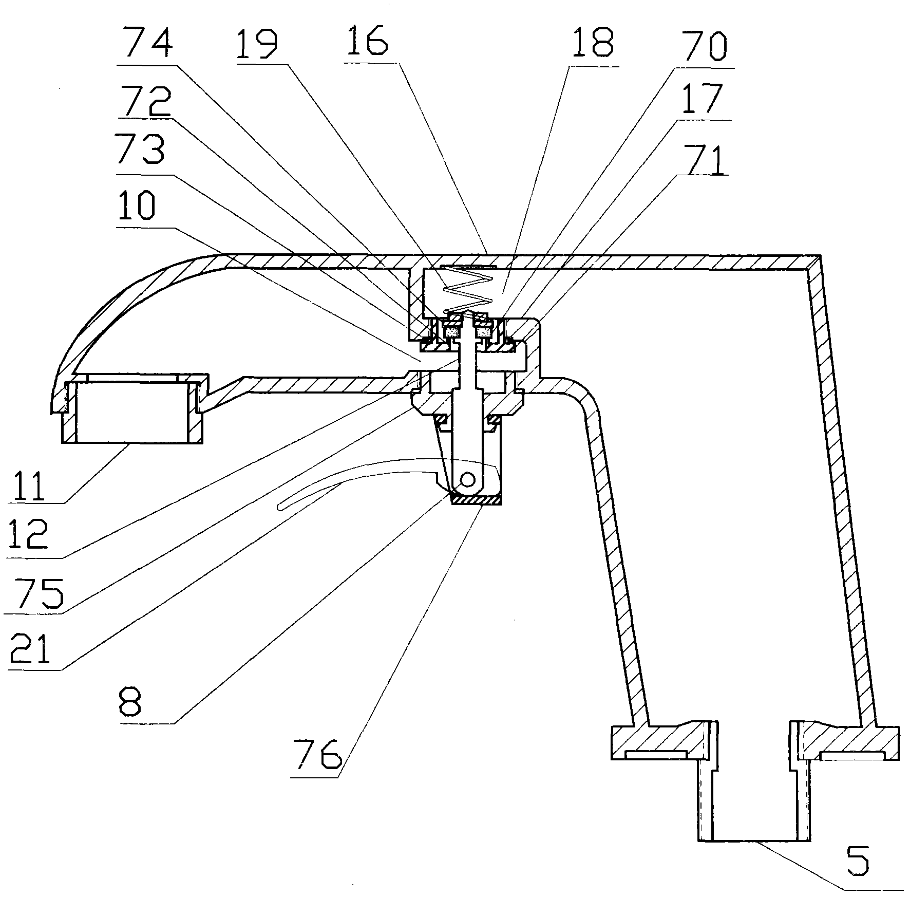 Automatic water-saving faucet