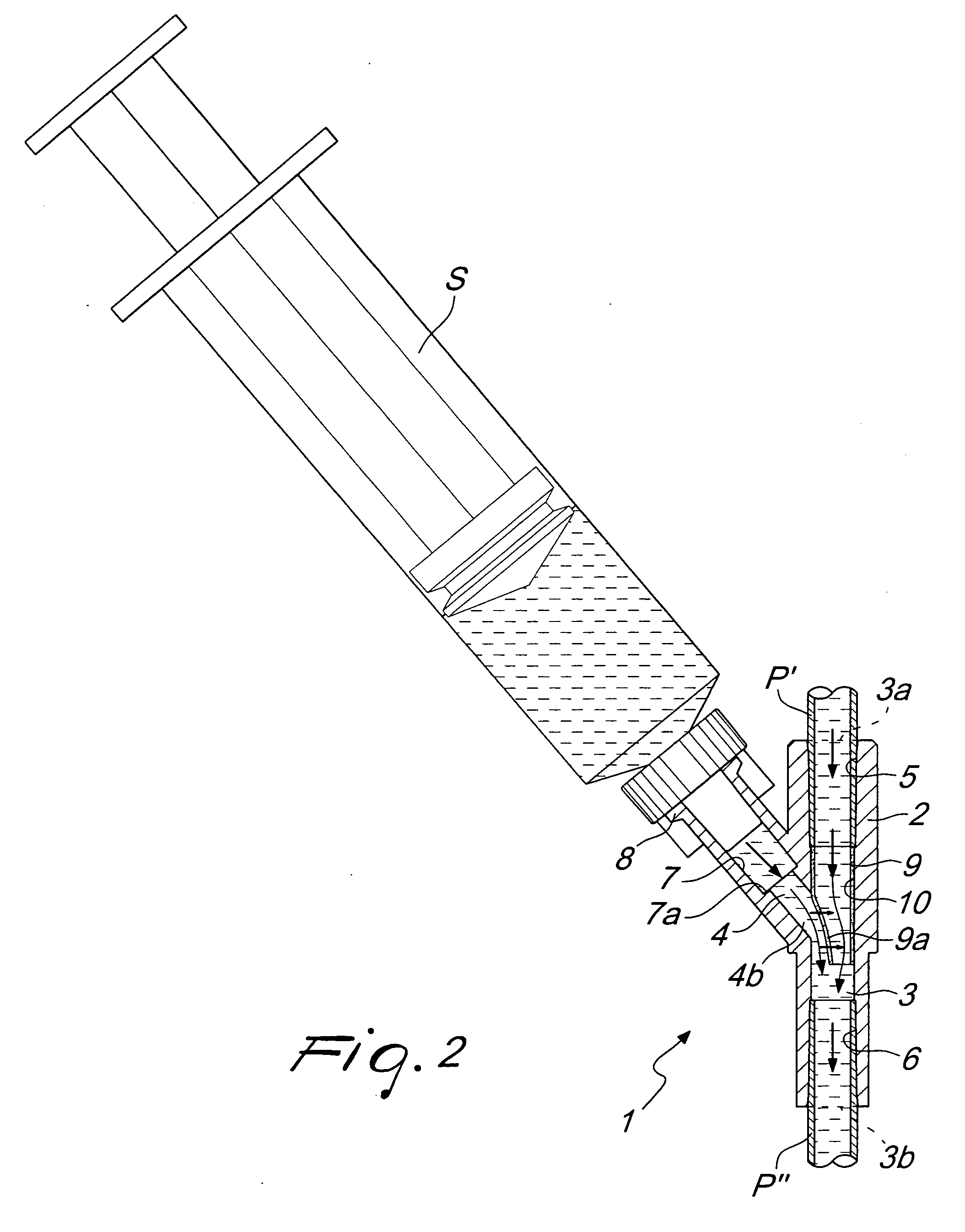 Biomedical line union device for administering pharmacological substances